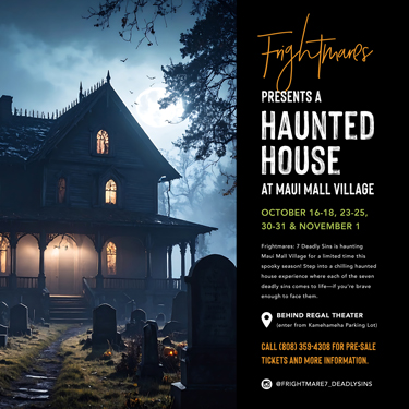 Haunted House Pop-Up with Frightmares: 7 Deadly Sins | Maui Mall