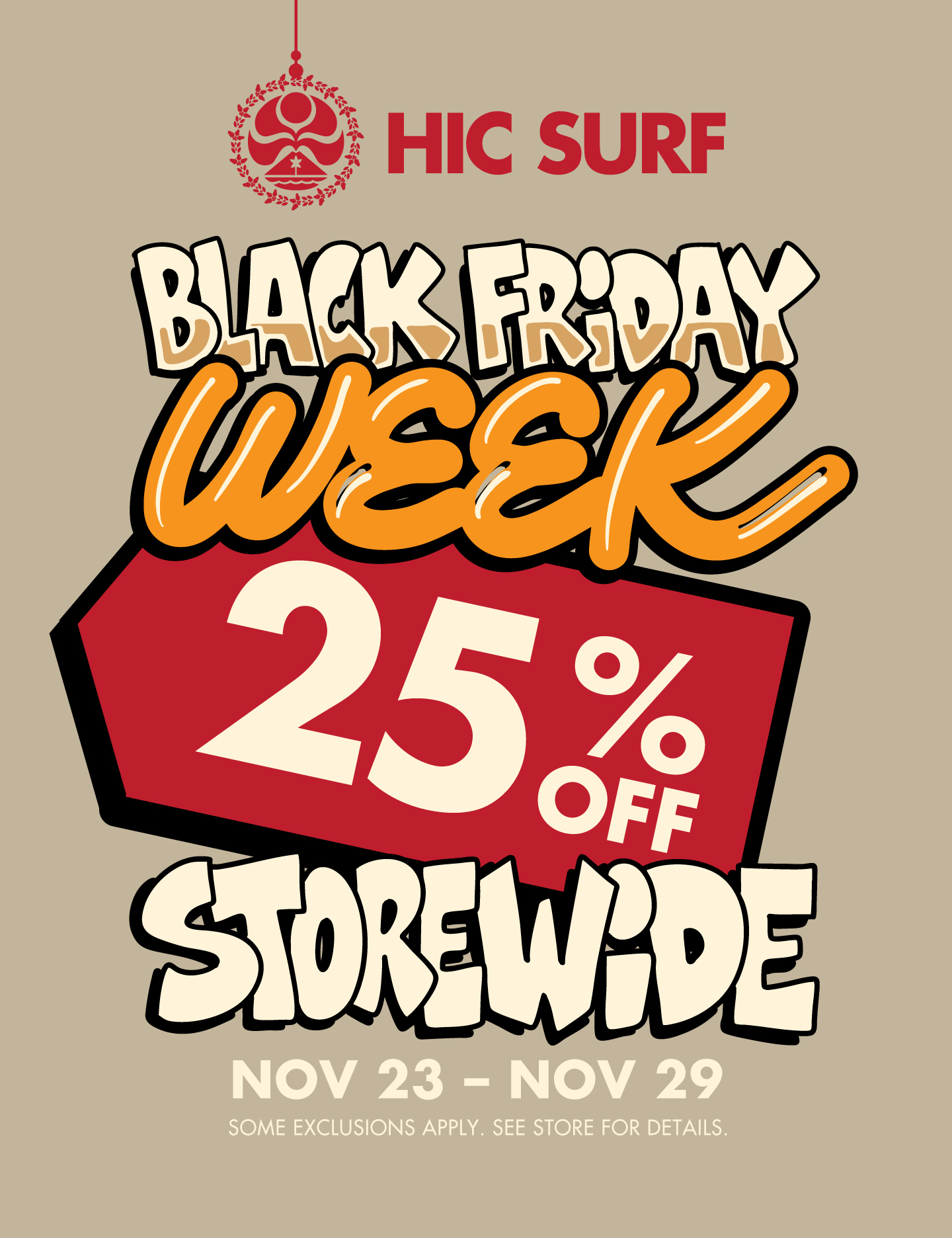 HIC Surf | Black Friday Week: 25% Off Storewide! icon